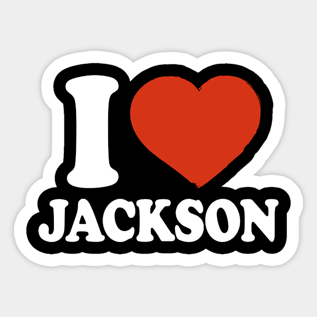 I Love Jackson Sticker by Saulene